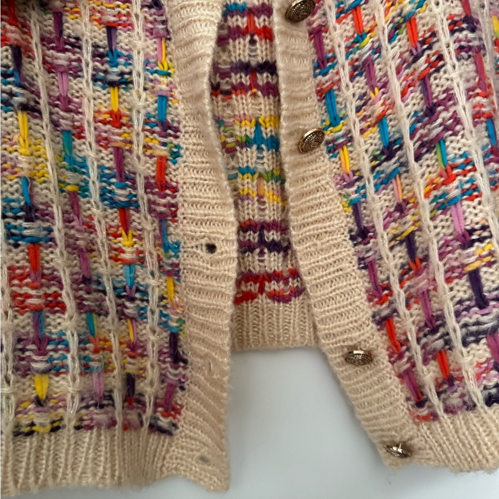 Gorgeous colorful Knit Women's Sweater - Great condition. Sans 1 button - Picture 4 of 5